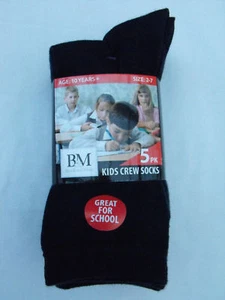 BNWT Boys or Girls Pack of 5 Navy Crew Style School Socks Sz 2 to 7 - Picture 1 of 1