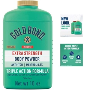 Gold Bond Medicated Extra Strength Body Powder Triple Action Relief Itch 10 oz - Picture 1 of 13