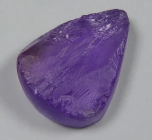 40 CT UNTREATED 100% NATURAL AMETHYST ROUGH DRUZY PEAR CABOCHON GEMSTONE A92 - Picture 1 of 5