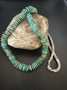 Collar de plata de ley Santo Domingo con caparazón turquesa verde 30" 17451 - Imagen 1 de 12