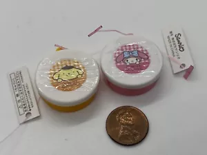 Lotto 2 Mini Contenitori Sanrio Hello Kitty My Melody + Purin ~ Nuovi Sigillati 2017 - Foto 1 di 12