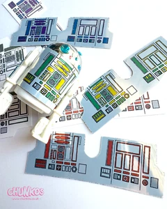 Custom Droid Stickers for Vintage Kenner Droid Figures – Pre-Cut in Multiple Col - Picture 1 of 10