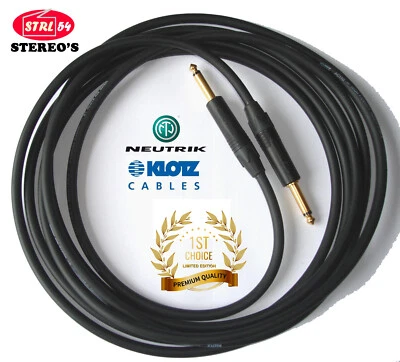 STEREO'S - KLOTZ - NEUTRIK Très Haute Qualité Cordon Jack Guitare Instrument Câble KLOTZ AC110 NEUTRIK GOLD