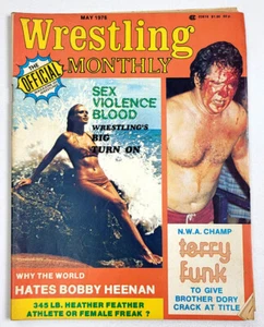 WRESTLING MONTHLY - MAY 1976 - BOBBY HEENAN / TERRY FUNK / "GAL GRAPPLERS" - Picture 1 of 4