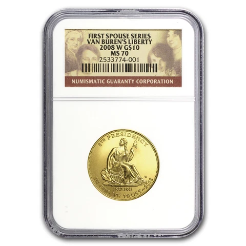 2008-W 1/2 oz Gold Van Buren's Liberty MS-70 NGC - SKU #58122 Cover