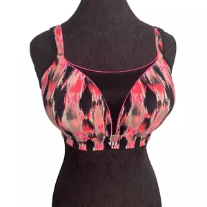 NEW VSX Victoria Secret Sports Bra Women 34DDD Black Pink Adjustable Convertible - Picture 1 of 12