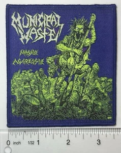 Municipal Waste Massive Aggressive Blue Border Woven Patch - Picture 1 of 1