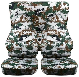 Fundas de asiento de coche delanteras y traseras digitales camufladas verde para 1989-1998Geo Tracker - Imagen 1 de 9