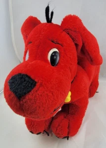 Vintage Scholastic Clifford the Big Red Dog Stuffed 10" w/ yellow bone collar - Picture 1 of 5