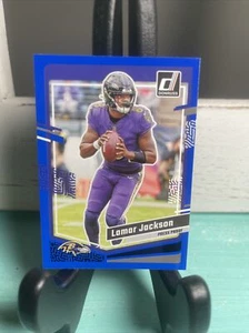 2023 Donruss Lamar Jackson Blue Press Proof #18 Baltimore Ravens - Picture 1 of 2