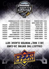 2011-12 Upper Deck Winter Classic #nno Checklist