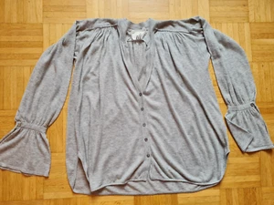 friendly hunting kaschmir bluse grau-weiss meliert sehr weich - Bild 1 von 12