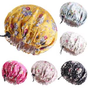 Kids Baby Girls Satin Night Sleep Cap Hair Bonnet Hat Head Cover Elastic Bands - Picture 1 of 21