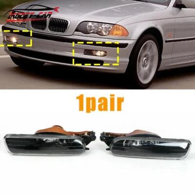 Pair Fits For BMW E46 323i 1999-2001 Front Fog Light Bumper Without bulbs New — 第 1/4 张图片