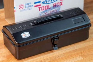 Caja de herramientas en forma de montaña TOYO Steel Y-350BK mango redondo negro - Imagen 1 de 8