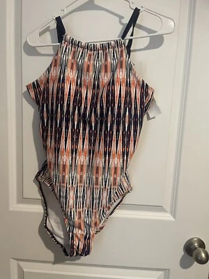 Traje de baño Jones New York talla 8 de una pieza con sujetador incorporado.  Correas ajustables Foto 1 de 4