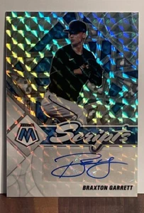 Braxton Garrett AUTO 2022 Panini Mosaic Scripts Silver Prizm Free Shipping - Bild 1 von 3