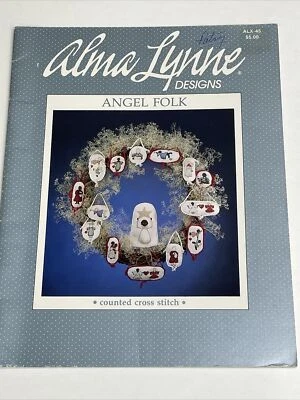 Alma Lynne Angel Folk Cross Stitch Pattern - Image 1 of 4