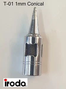 Iroda T-01 - 1 mm Conical Soldering tip for SolderPro Pro 50 Soldering Iron - Picture 1 of 2