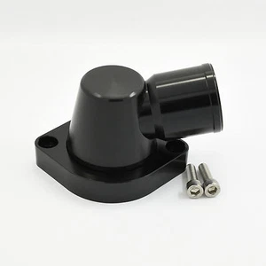 Carcasas termostato giratorio Billet cuello de agua 90 1,5" motor GM LS negro - Imagen 1 de 4