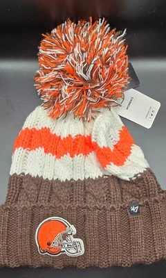 Cleveland Browns 47 Brand Womens Ashfield Cuff Knit Hat NWT - Image 1 of 4