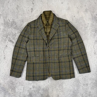 MONTECORE Reversible Button Up Puffer Down Jacket Blazer Wool Size 52 - Image 1 of 4