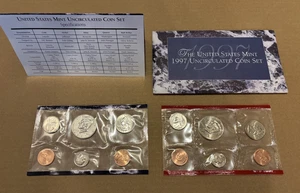 1997 US Mint 11 Coin Uncirculated Complete Set from Denver and Philadelphia Mint - Picture 1 of 1
