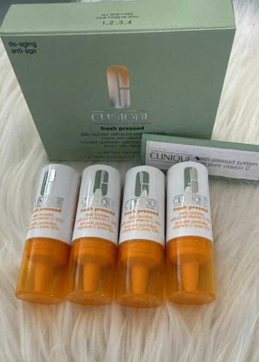Clinique Fresh Pressed Daily Booster With Pure Vitamin C 10% - Set Of 4 Boosters - Image 1 of 4
