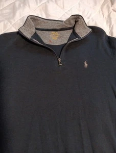Polo Ralph Lauren - Dark Blue 1/4 Zip Pullover - Men's Size Small Used - Picture 1 of 10