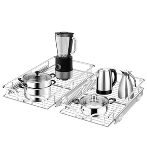 Tksrn 2er Pack Ausziehbarer Organizer Ausziehbare Regale für Küche Bad 13"x22" - Bild 1 von 2