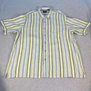 Camicia Uomo Indigo Palms Denim Co XXL 100% Lino Bottoni Tommy Bahama Relax - Foto 1 di 18
