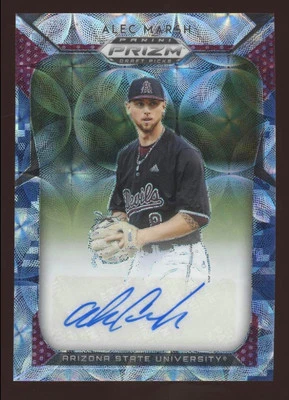 2019 Panini Prizm Alec Marsh Auto #19/25 Camo Prizm #87 Autograph Draft Picks - Image 1 of 2