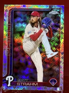 2025 Topps Chrome Logofractor Matt Strahm #178 Philadelphia Phillies - Picture 1 of 2