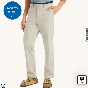 Pantalones de cubierta Nautica Classic fit 38x30 NUEVO - Imagen 1 de 11