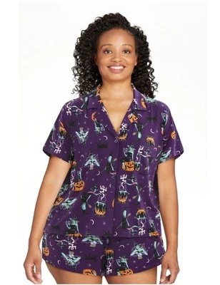 Juego de pijamas cortos Way To Celebrate Halloween 2025 púrpura TEMPORADA BRUJA L AGOTADO Foto 1 de 4