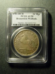 Brunswick-Wolfenbuttel 2/3 Taler 1701 PCGS AU50 COIN - Picture 1 of 1