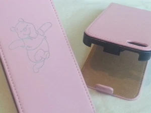 Nokia Lumia 925 WINNIE THE POOH LEATHER pink flip phone case bear - Picture 1 of 1