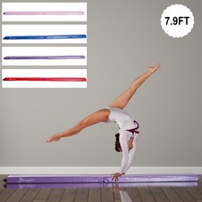 8FT Folding Floor Balance Beam Foam Gymnastic Training Low Height Beam 3 Color