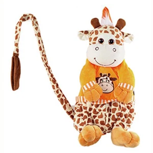 Kids Safety Harness Anti Lost Backpack Giraffe Animal Plush Travel Toddler Bag - Picture 1 of 8