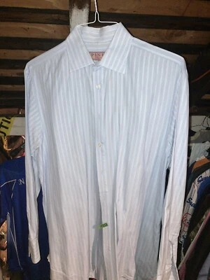Camisa de vestir con botones Thomas Pink diseñador jermyn colección callejera talla 16/34,5 Foto 1 de 4