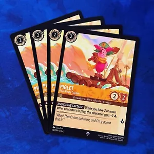 4x Piglet Pooh Pirate Captain JUEGO Lorcana Disney 16 Set 3 Into The Inklands - Imagen 1 de 3