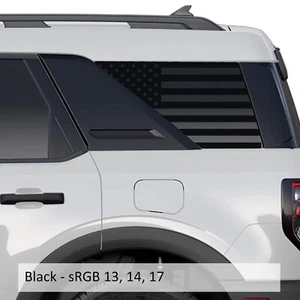 American Old Glory Flag Rear Quarter Window Decals Fits 2021+ Bronco Sport - Foto 1 di 9