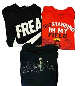 VINTAGE Lot of 3 Size Medium Short Sleeve T-SHIRTS Nike Seattle Funny - Picture 1 of 9