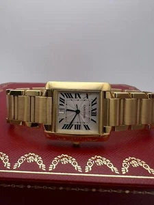 Cartier Tank Francaise Large 18K Yellow Gold W50001R2 Automatic Watch Box - Picture 1 of 11