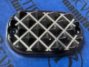 Black Diamond Rear Master Cylinder Brake Cover USA Made Harley Road King 1999-07 - Picture 1 of 11