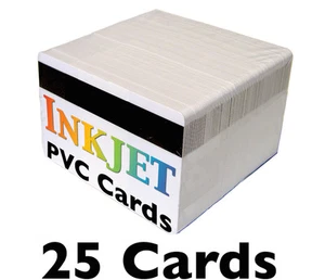 25 Tintenstrahl PVC Karten mit HiCo Mag Stripes - für Epson & Canon Tintenstrahldrucker - Bild 1 von 5