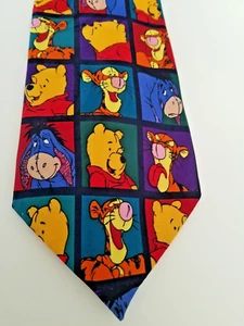 necktie WINNIE THE POOH #73469 Disney Tigger Eeyore Tigger 100% polyester Korea - Picture 1 of 9