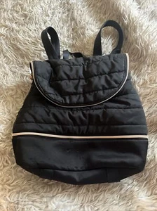 Women's *Stella & Dot* ‘Crush It’ Black Quilted Nylon Backpack Bag - Picture 1 of 11