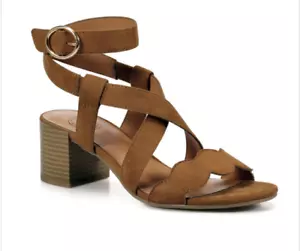 Dolce By Mojo Moxy Women's Eden Heeled Cognac Sandals Size: 6.5 Med - Picture 1 of 7