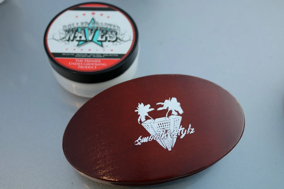 Combinação de escova 360 Wave - Stylz suave - Marrom escuro e ondas de montanha-russa - Imagem 1 de 3